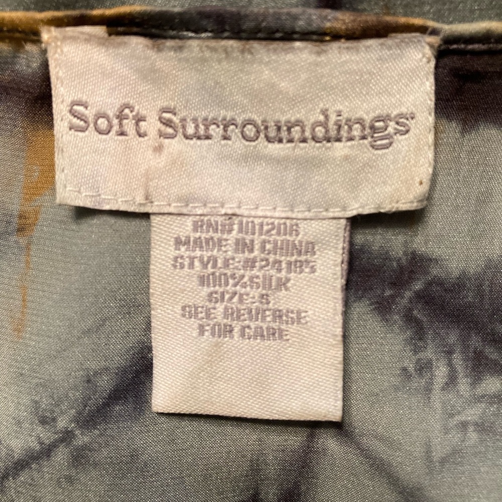 SOFT SURROUNDINGS 100%SILK HAND DYED KIMONO ROBE WRAP - Size S - Picture 5 of 5